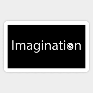 Imagination artistic text design Magnet